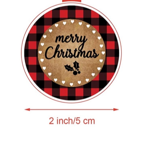 100 X large 2” Christmas stickers - Picture 2 of 3